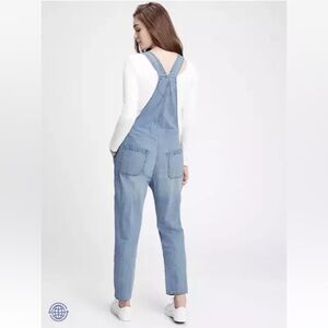 GAP Slouchy Overalls Light Wash With Distressing Sz XS